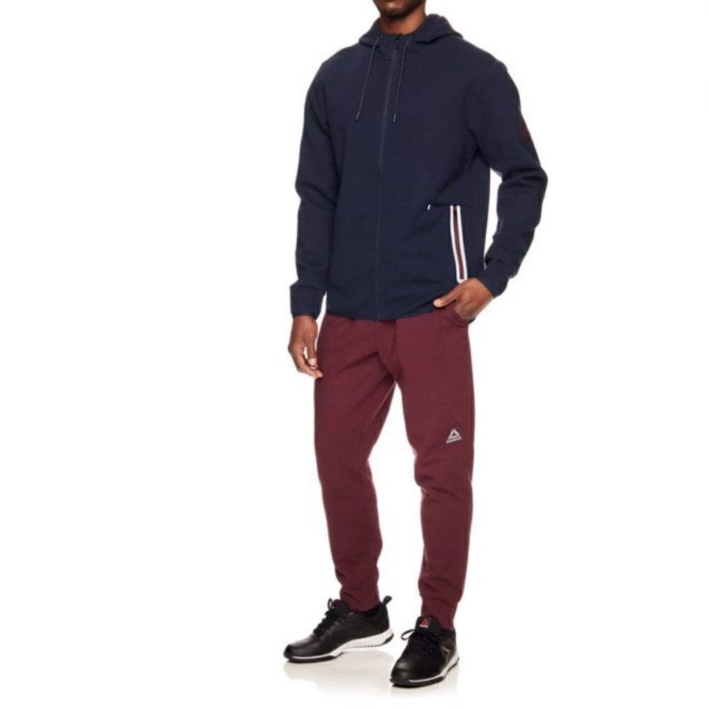 Reebok Men's Element jogger Pant 3X Port Royale Burgundy NWT Slim